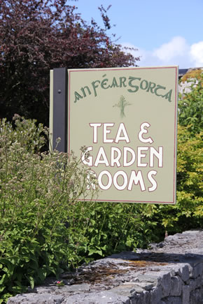Tea & Garden Rooms / An Fear Gorta Restaurant Sign